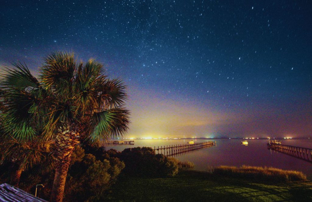Night Time at St Joseph Bay with a sky full of stars. Keep reading to find out what to do in Cape San Blas. 