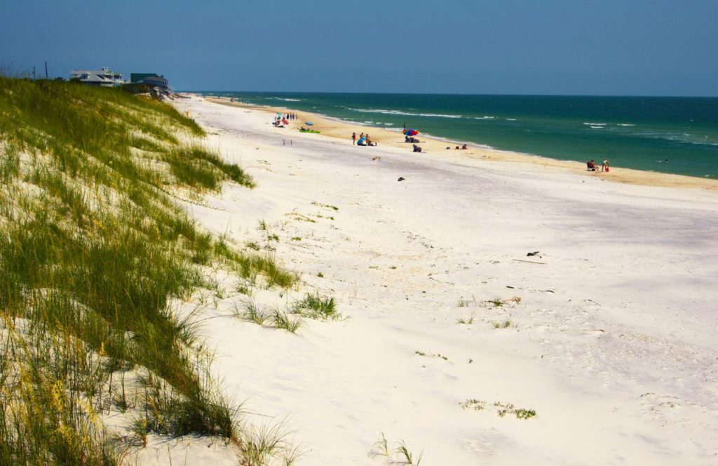 Horsebaack riding in the sand in Cape San Blas, Florida. Keep reading to learn about the best things to do in the Florida Panhandle. 