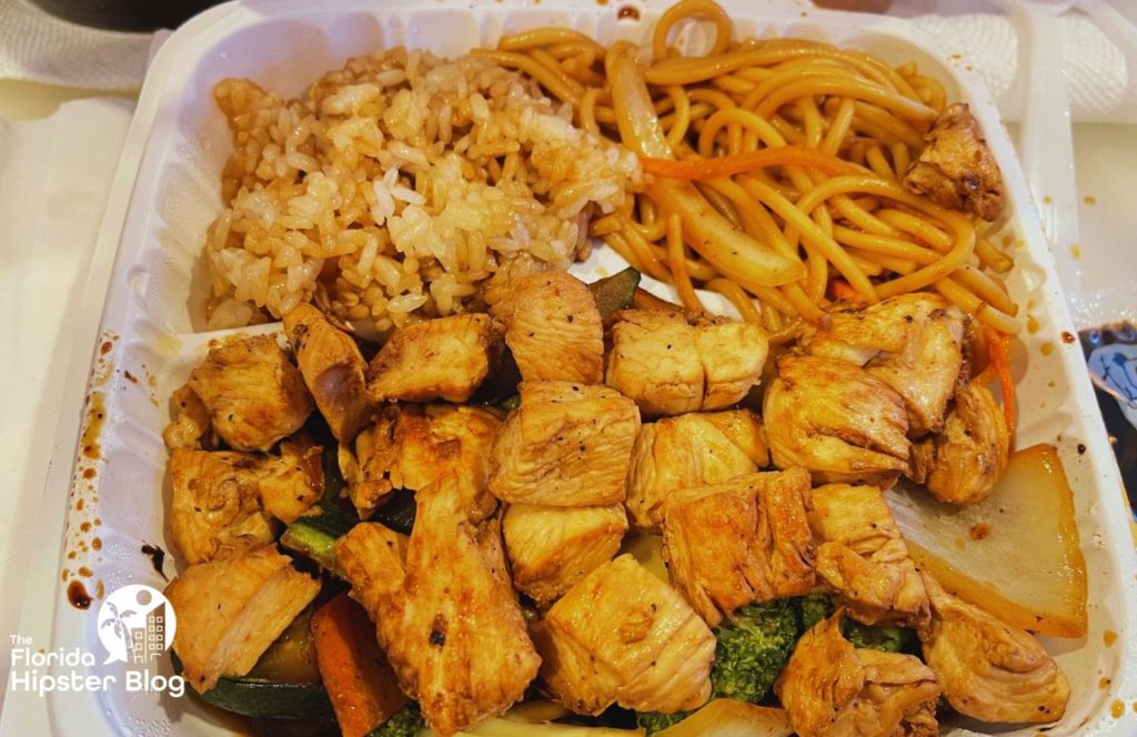 Yamato Japanese Restaurant Chicken Hibachi with rice and noodles. Keep reading to learn where are the best places to go for the best sushi in Gainesville, Florida. 