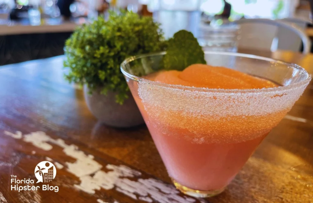 The Hampton Social Restaurant Frose Pink Cocktail Drink. One of the best places to get brunch in Naples, Florida