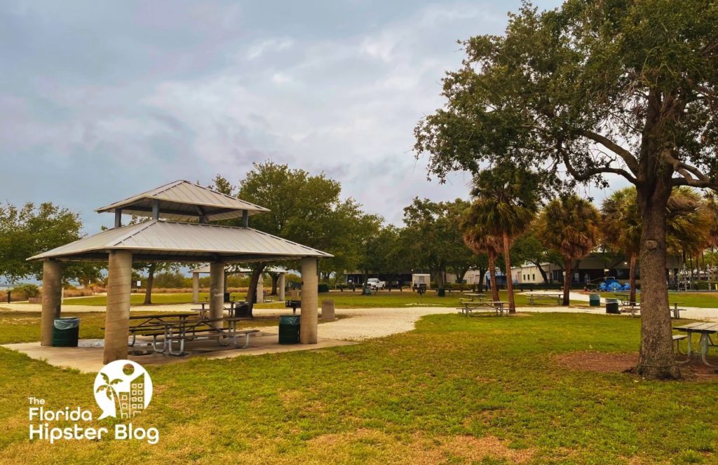 Things to do in Tampa Bay, Florida Cypress Point Beach Park on Cloudy Rainy and windy day. Keep reading to get the best places to watch sunset in Tampa.