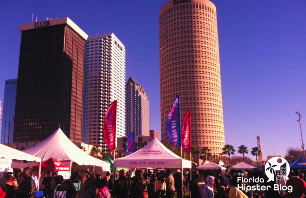 Things to do in Tampa Bay, Florida Downtown Food Festival at Curtis Hixon Park. Keep reading to get the best places to watch sunset in Tampa.