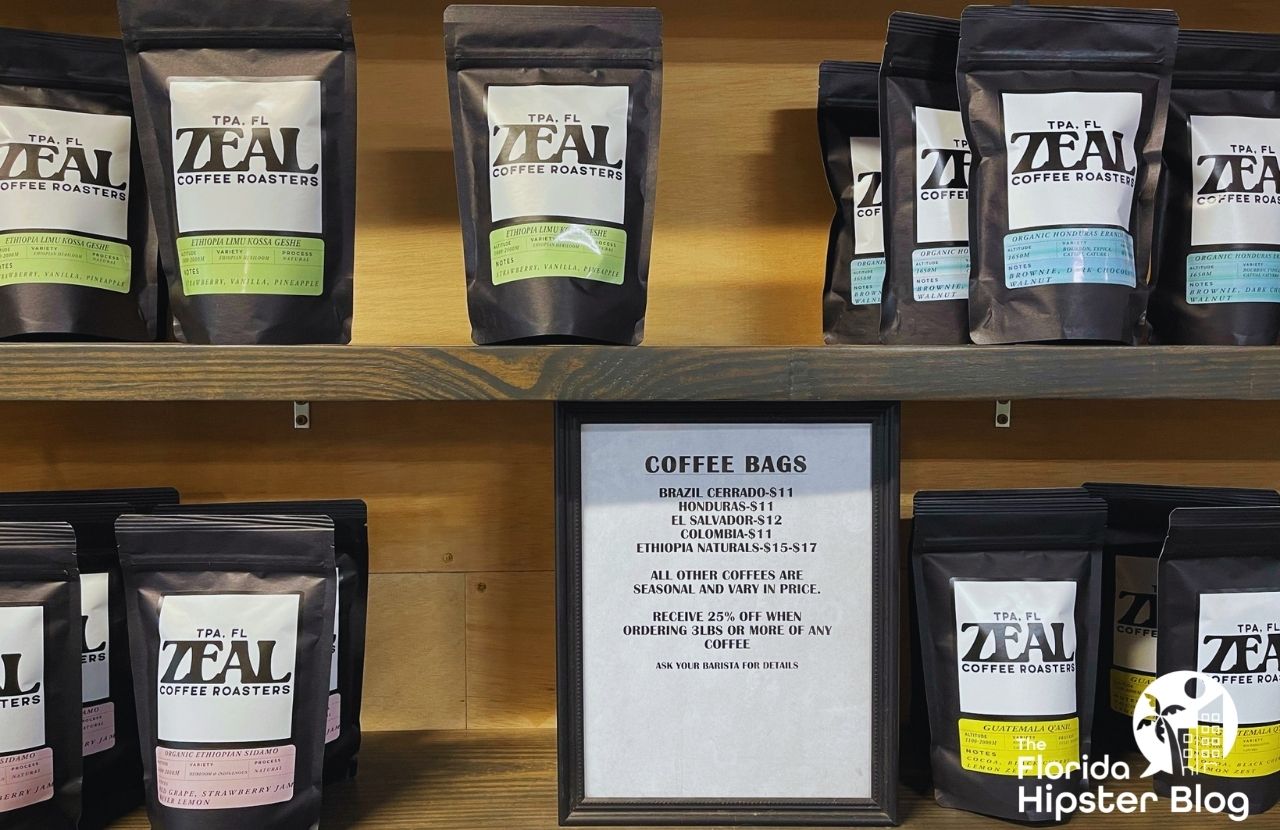 Things to do in Tampa Bay, Florida The Lab Coffee. Coffee bags for purchase on the shelf from The Lab Coffee. Keep reading to find out more about Tampa coffee. 