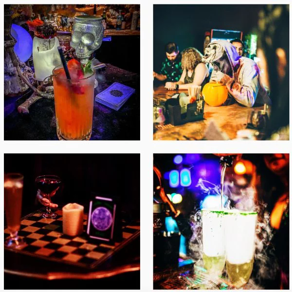 Cocktail and Screams Instagram Page Halloween Bar