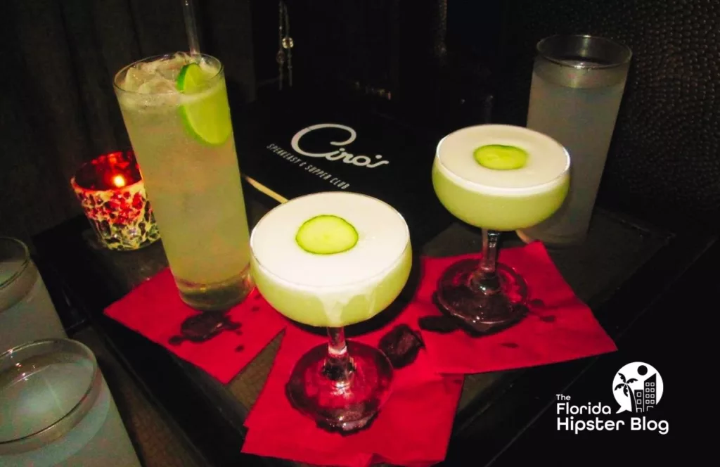 Cucumber Martinis at Ciros. Keep reading to find out more about Tampa steakhouses. 