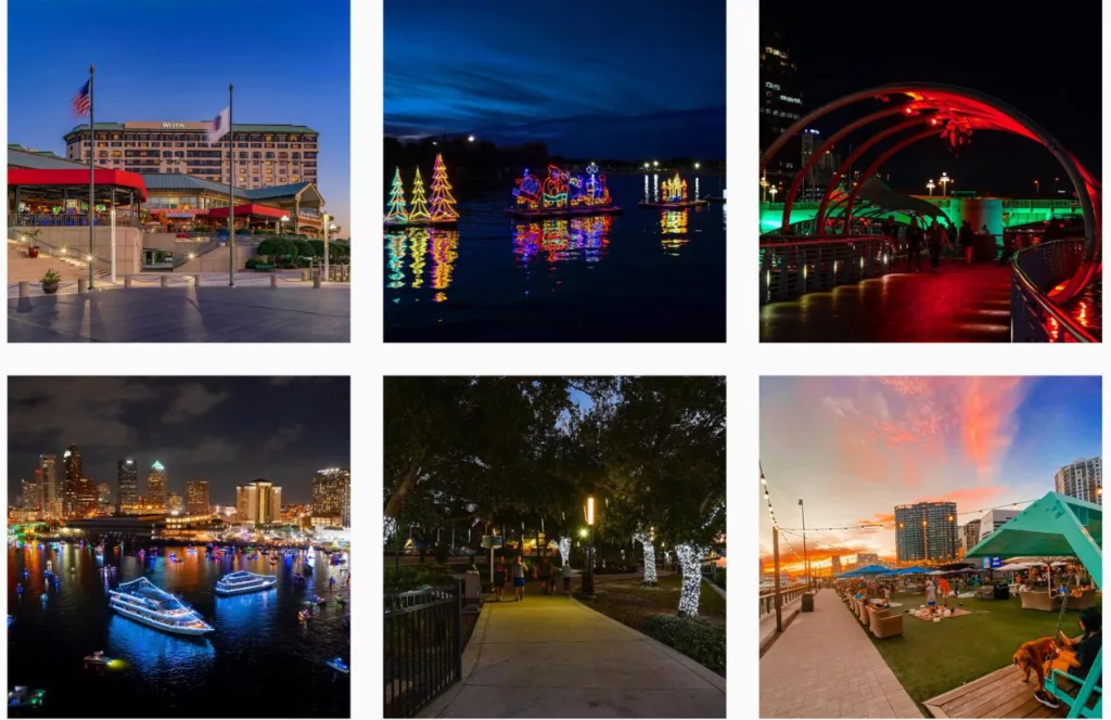 Instagram Page of Tampa Riverwalk Holiday Spectacular Keep reading Florida Hipster to get the best Christmas Lights in Tampa, Florida