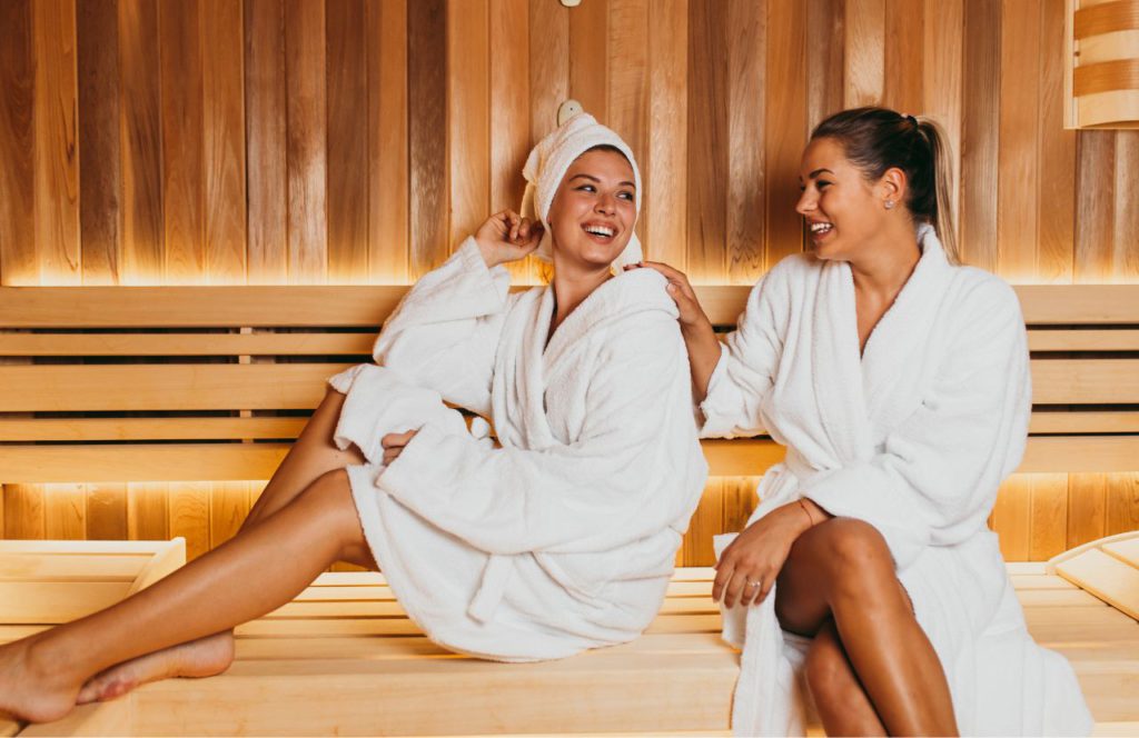 Ladies in the Sauna at Safety Harbor Resort and Spa. Keep reading to find out all you need to know about the best day spas in Tampa.  