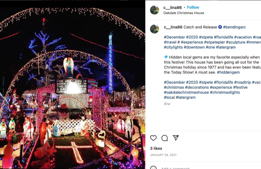 Oakdale Christmas House Lights Display Keep reading Florida Hipster to get the best Christmas Lights in Tampa, Florida