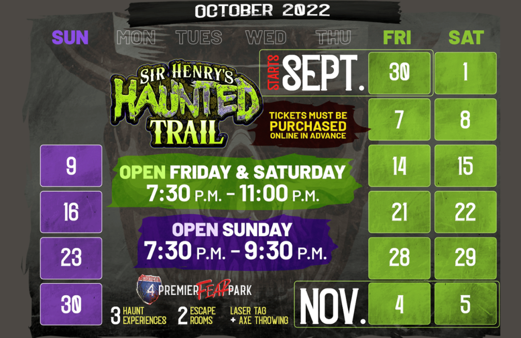 Sir Henry’s Haunted Trail. Keep reading to get the best things to do in Florida for Halloween and Fall!
