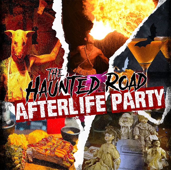 The Haunted Road Afterlife Party Flyer. One of the best things to do in Florida for Halloween.