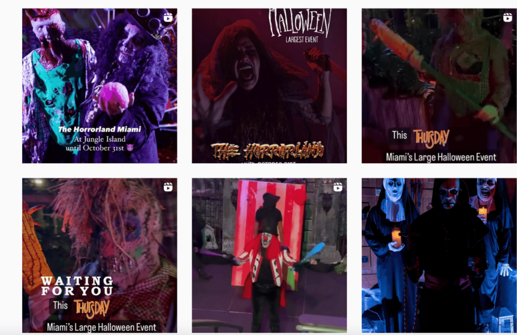 The Horrorland Miami Instagram Page