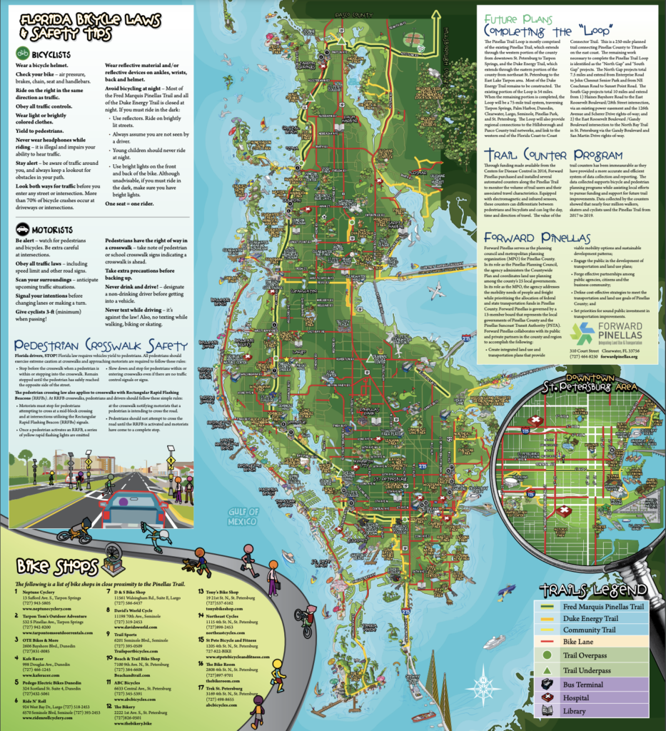 Fred Marquis Pinellas Trail Tarpon Springs Map and Tips. Keep reading to get the best free things to do in St. Petersburg, Florida.