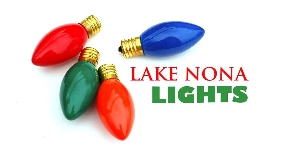 Lake Nona Lights Logo. Keep reading to get the best Orlando Christmas Lights locations.