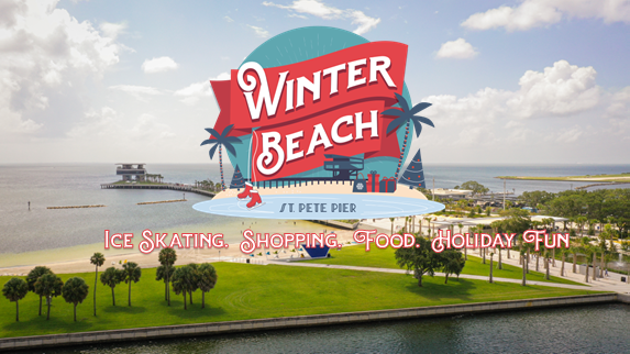 Winter Beach at St Pete Pier Beach Festival. Keep reading to learn about the best things to do in Tampa for Christmas!