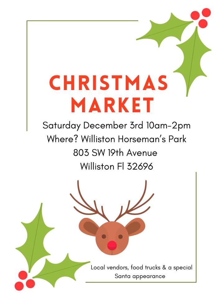 Winter Outdoor Market in Williston, Florida. Keep reading for the best things to do in Gainesville for Christmas.