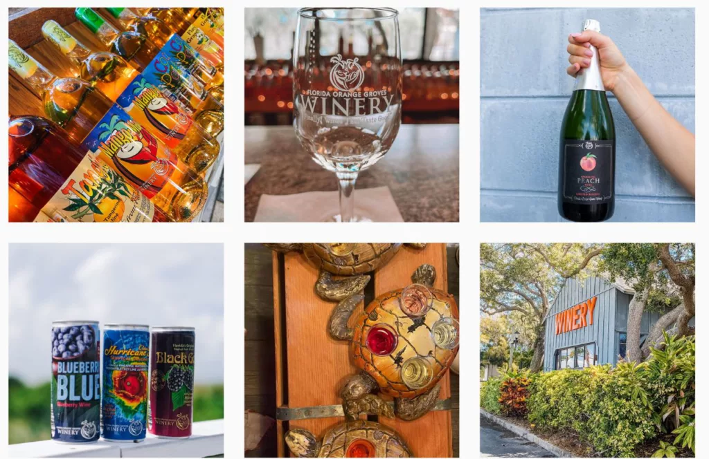 Florida Orange Groves Winery Instagram Page. One of the best things to do in Treasure Island, Florida