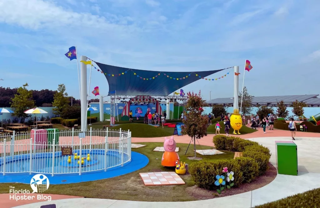 Peppa Pig Theme Park Florida Show area behind Mommy Pig's Picnic area