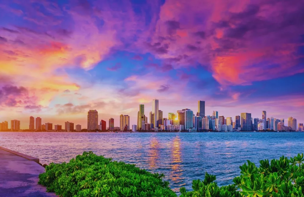 Downtown Miami, Florida. Keep reading to get the best beaches in florida for bachelorette party.
