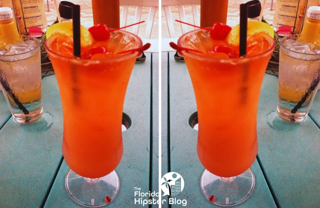 Fruity drink at Florida Beach Bar. Keep reading to find out what are the best Florida beaches in June.