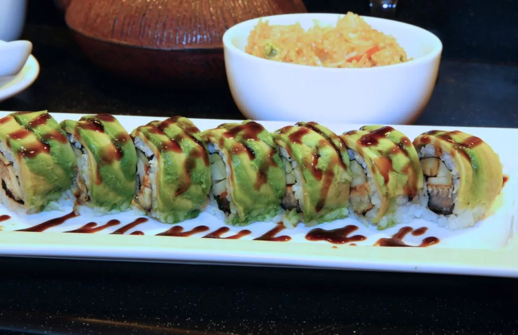 Keep reading for the best sushi in Jacksonville, Florida Sushiko Japanese Restaurant dragon roll