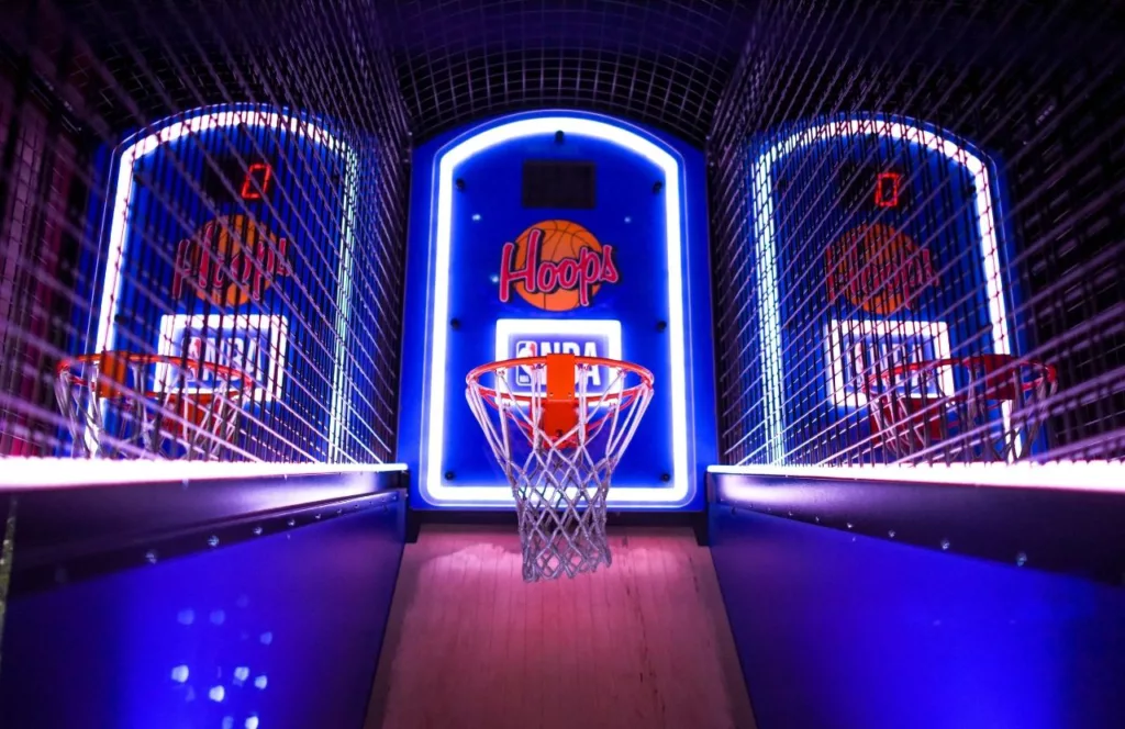 Basketball Arcade game at Dave and Buster's. Keep reading to learn more about things to do in Orlando for your birthday.