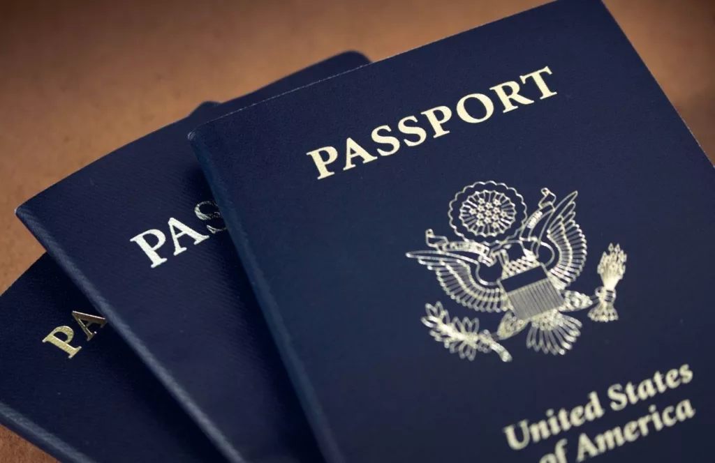 Photo of United States of America passports as it's important to always bring ID when visiting a Florida winery. Keep reading to learn more about Lakeridge Winery & Vineyards in Clermont. 