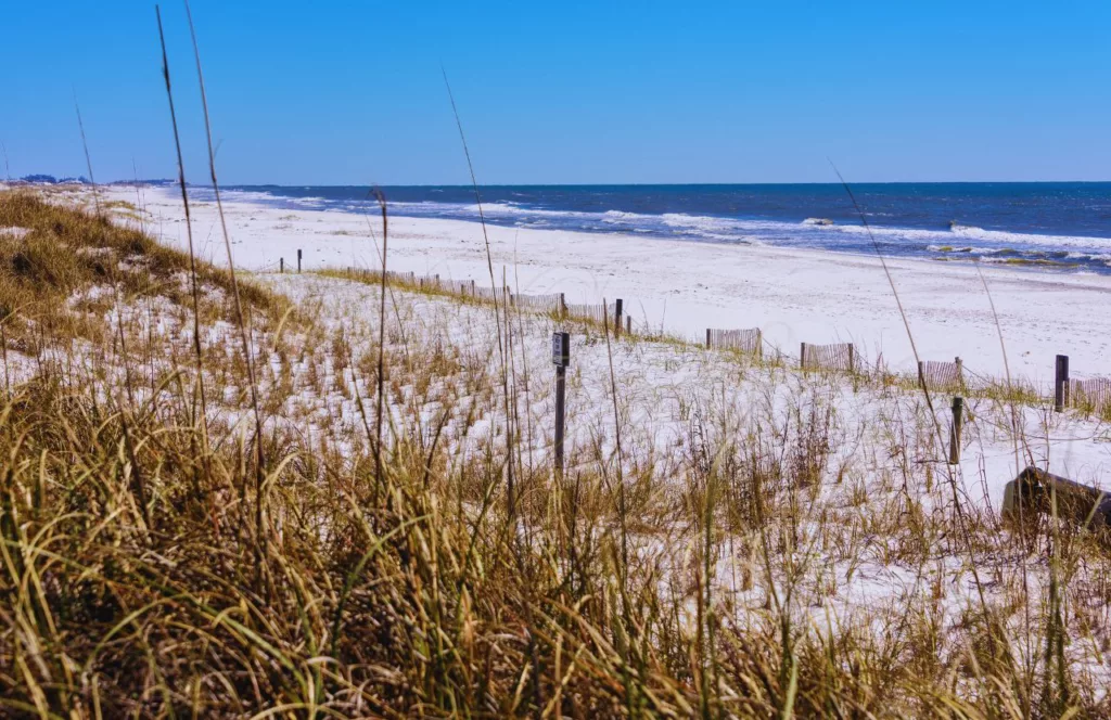 John Beasley Park where the beach has white sand and sand dunes above. Keep reading to find out which public beaches in Destin are the best to visit. 