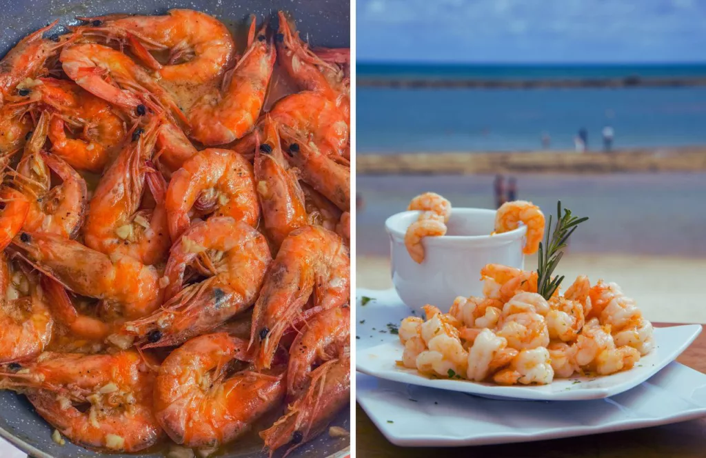 Keep reading to learn about the best Jacksonville Festivals you must visit. Shrimp in sauce and on a white plate at Fernandina Beach for the Isle of Eight Flags Shrimp Festival