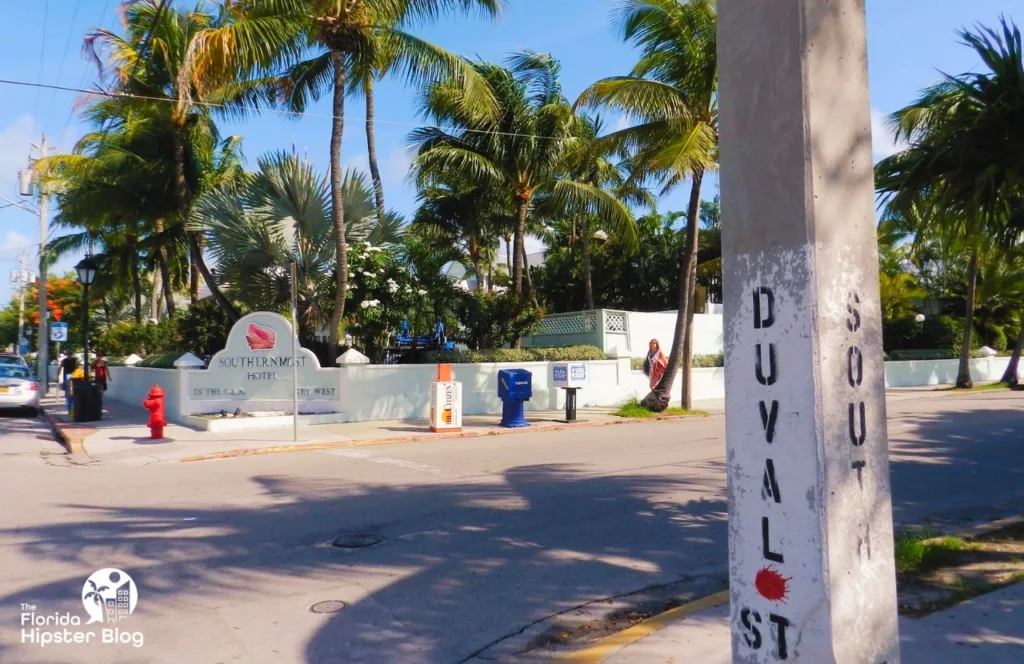 Key West, Florida Southernmost Hotel in the USA at the corner of Duval Street. Keep reading to learn about the best Florida beaches for a girl's trip!