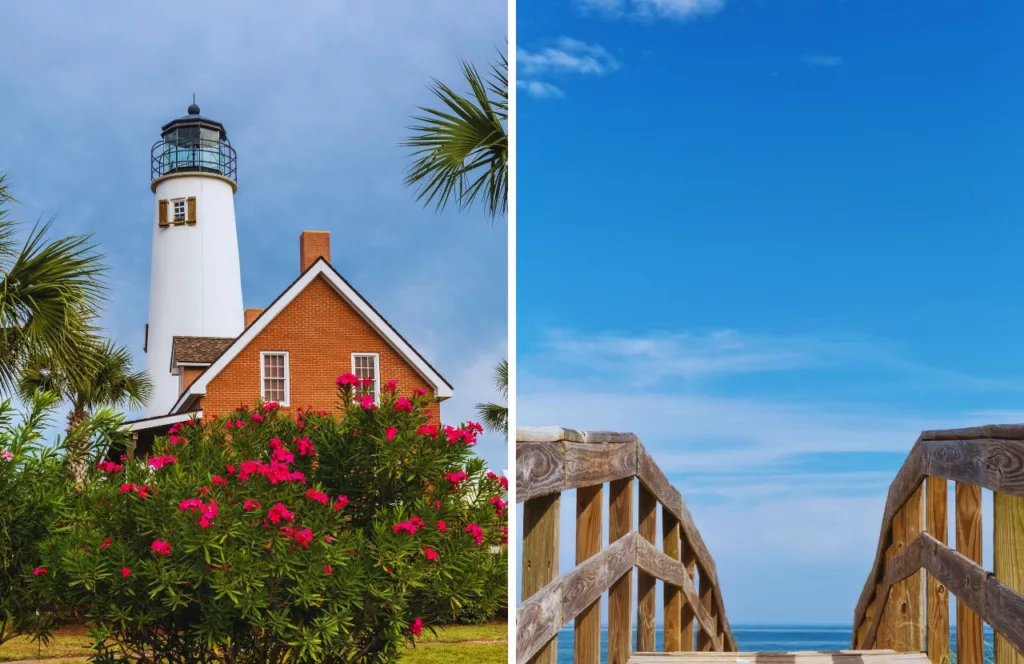 Lighthouse and Beach Access on St. George's Island. Keep reading to get the best things to do in the Florida Panhandle