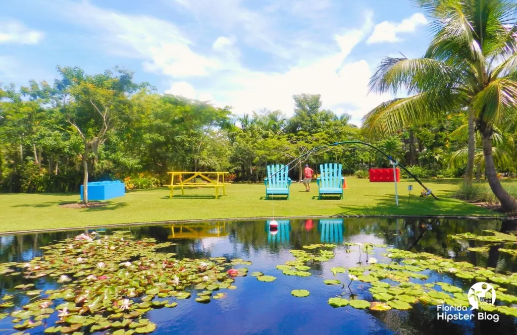 Naples, Florida seating area at the Naples Botanical Garden. Keep reading learn about what to pack for Florida and how to create the best Florida Packing List 