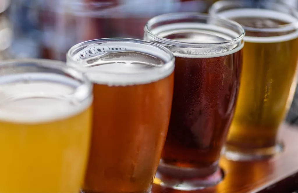 Beer flight during the Daytona Beach Trail. Keep reading to learn about the best Florida beaches for a girl's trip!