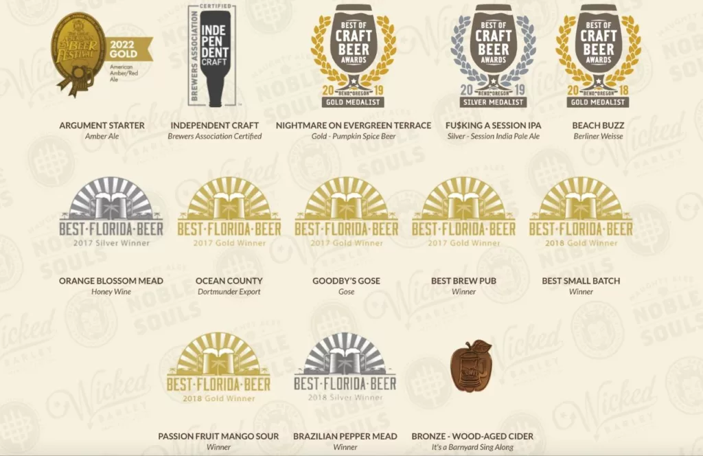 One of the best breweries in Jacksonville, Florida is Wicked Barley. These are all of the awards won. Keep reading to find out all you need to know about Jacksonville breweries. 