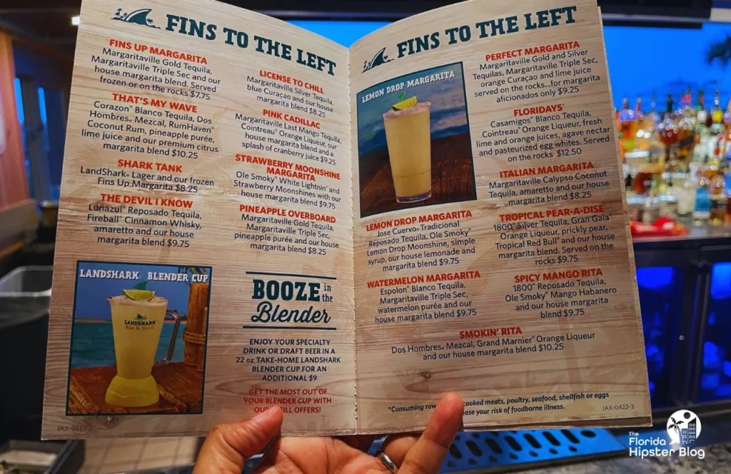 One of the best things to do in Jacksonville, Florida. Margaritaville Beach Hotel Landshark Bar and Grill menu. Keep reading for the full guide to Jacksonville nightlife and things to do tonight. 