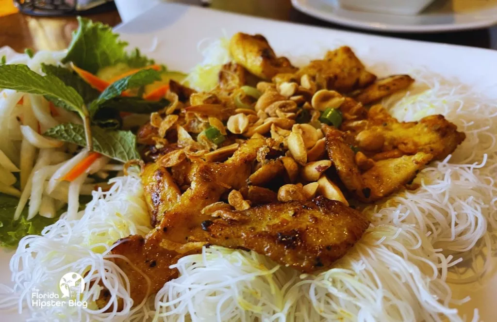 Pho Queyen Vietnamese Restaurant Curry Chicken with Angel Hair Rice Noodles. One of the best places to eat in Tampa. Keep reading to get the best lunch in Tampa, Florida recommendations.