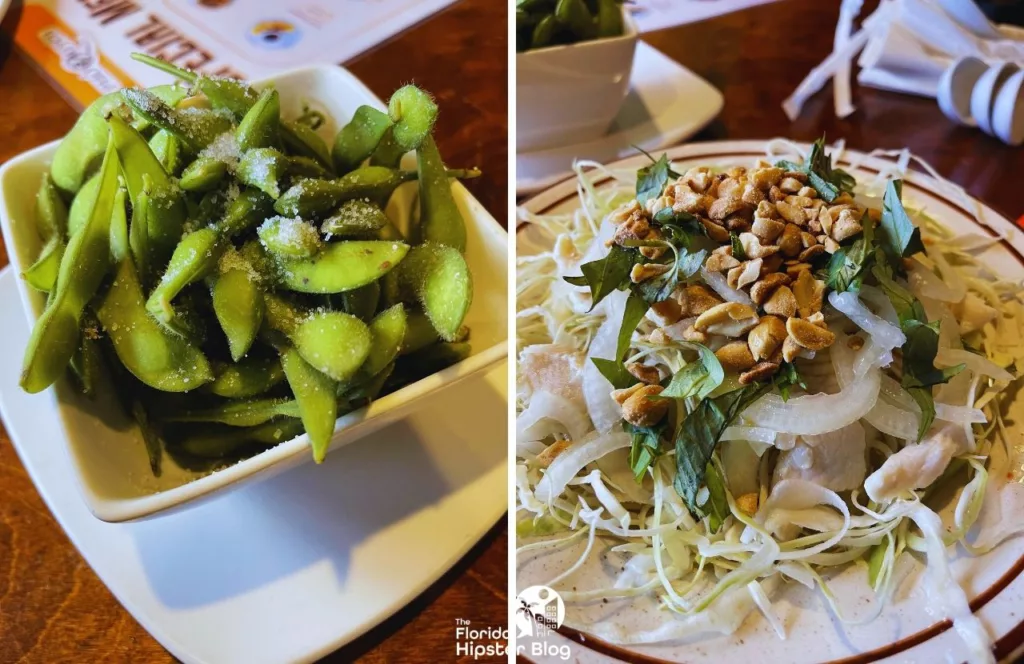Pho Queyen Vietnamese Restaurant Edamame and Chicken Cabbage Salad. One of the best places to eat in Tampa. Keep reading to get the best lunch in Tampa, Florida recommendations.