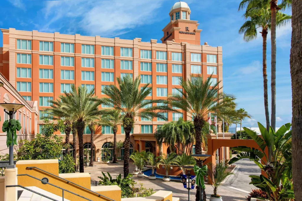 Renaissance Tampa International Plaza Hotel Exterior Shot. Keep reading to get the best hotels in Tampa, Florida.