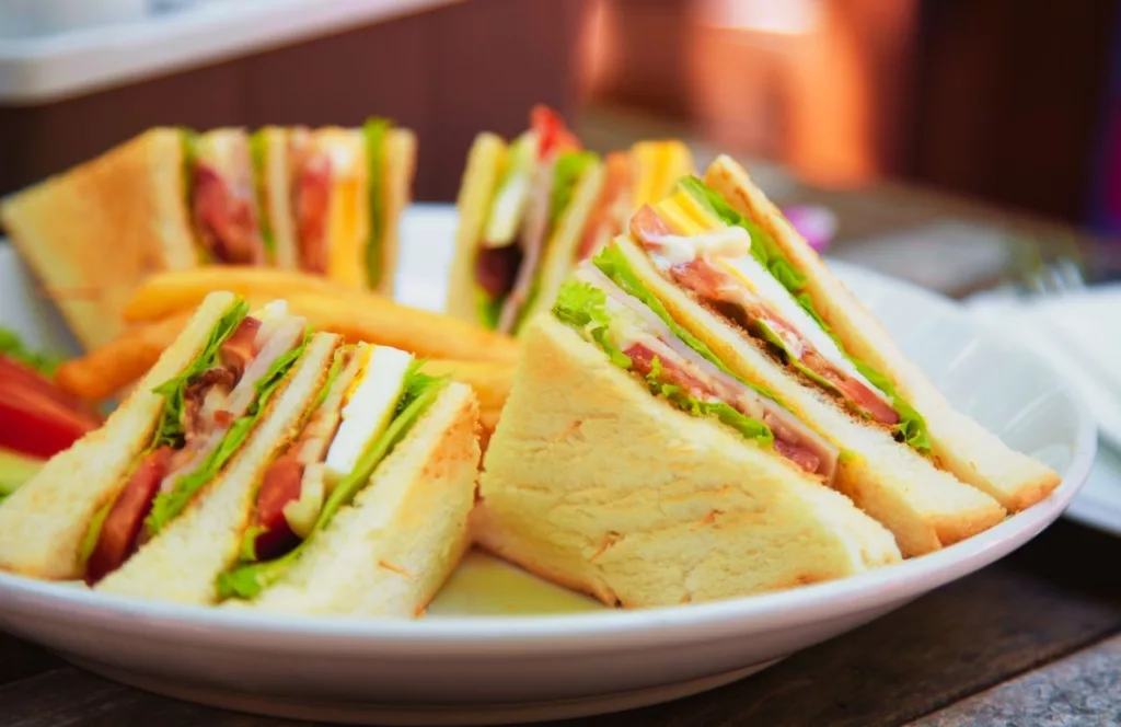 Skillet's Restaurant Club Sandwich. Keep reading to learn more about brunch in Naples, Florida.  