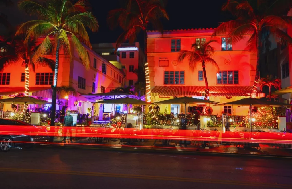 South Miami Beach, Florida nightlife. One of the best things to do for Memorial Day Weekend in Florida.
