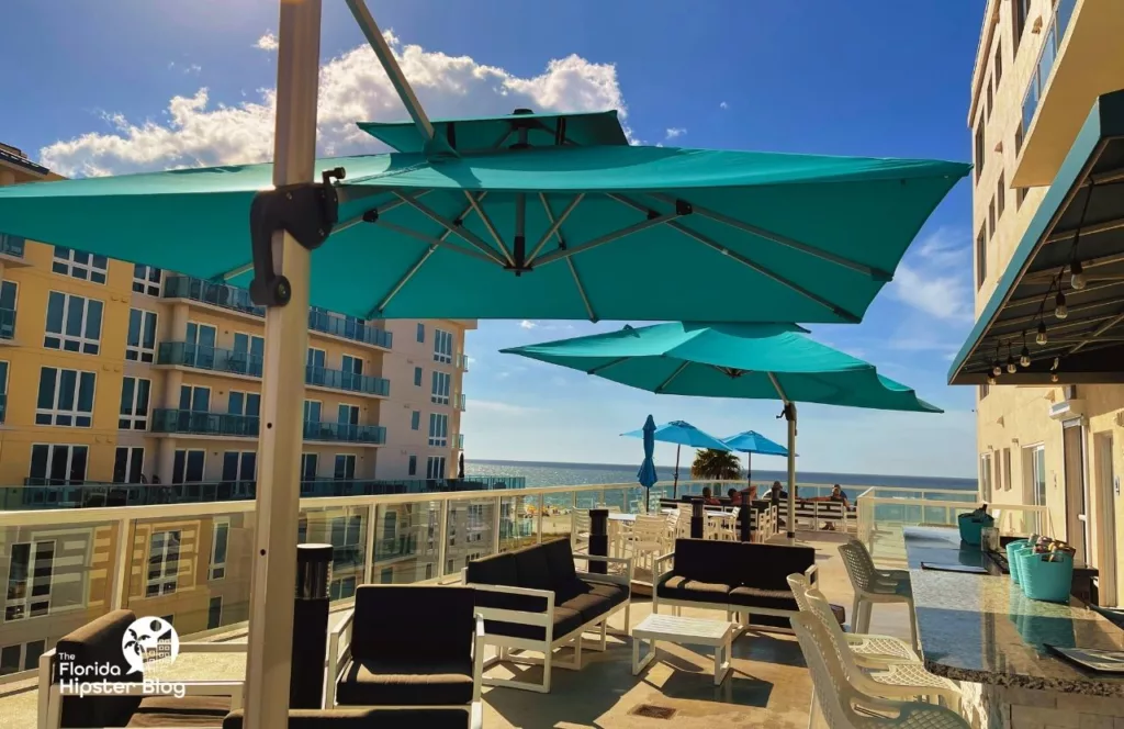 The Avalon Hotel in Clearwater rooftop bar. Keep reading to get the best places to watch sunset in Tampa.