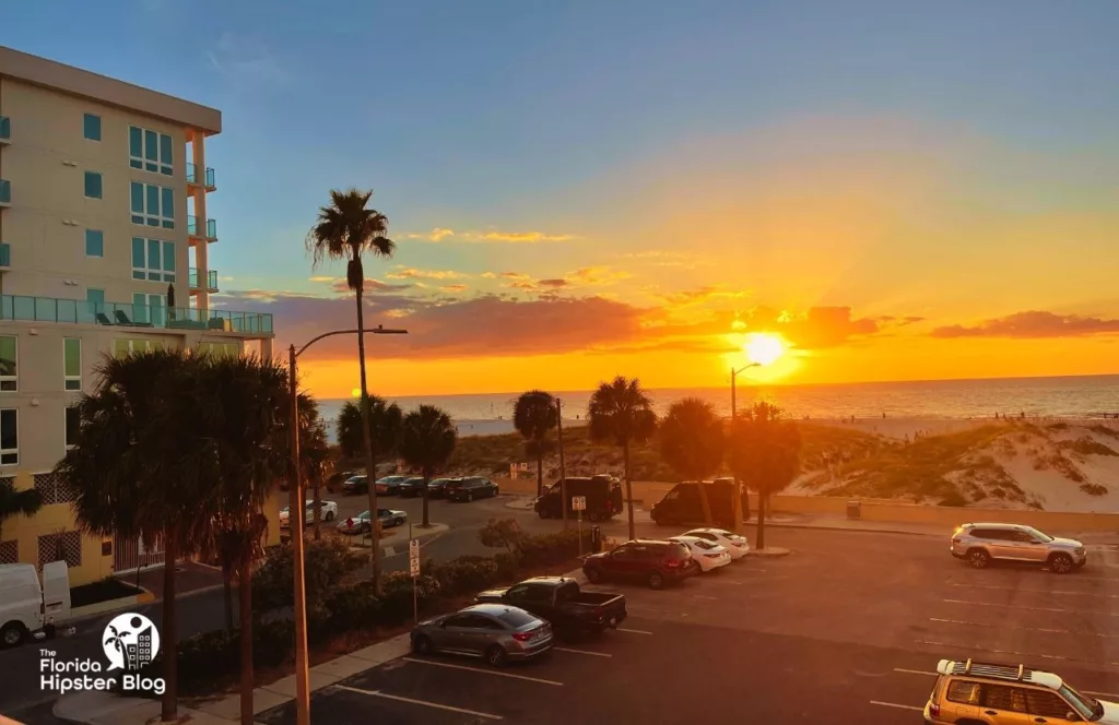 The Avalon Hotel in Clearwater sunset on the Gulf of Mexico Beach. Keep reading to get the best west central Florida beaches.