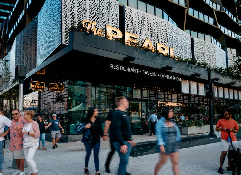 The Pearl Exterior Shot in Tampa, Florida. Keep reading to get the best lunch in Tampa, Florida recommendations.