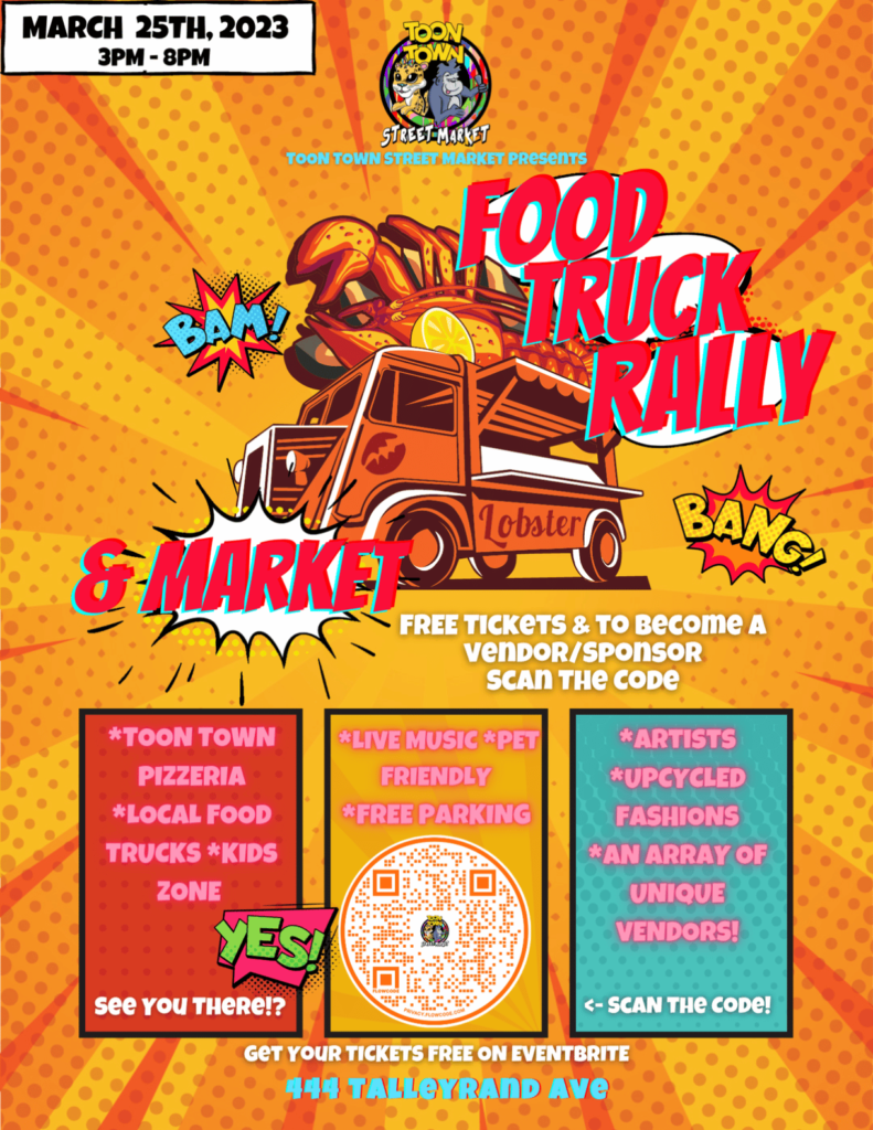 Toon Town Street Market Food Truck Rally and Market one of the best festivals in Jacksonville, Florida