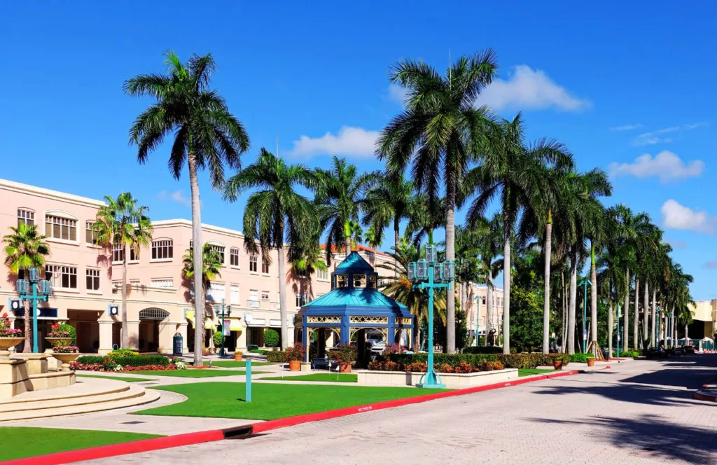 Mizner Park Amphitheatre in Boca Raton. One of the best things to do for Memorial Day Weekend in Florida