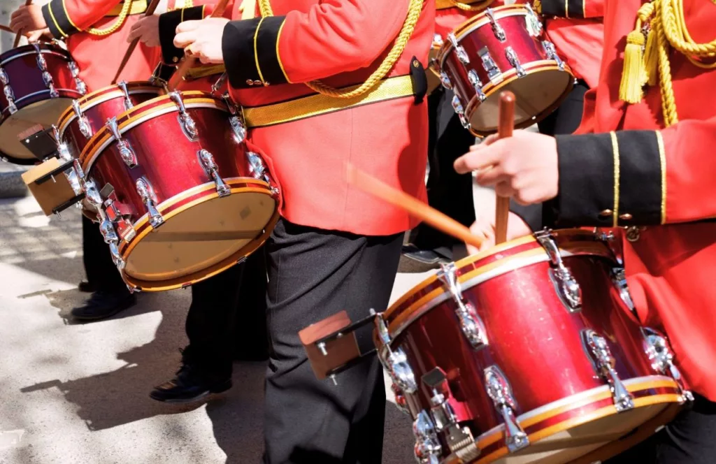 Chiefland, Florida Christmas Parade with marching band members. Keep reading to learn more about the Gainesville holiday events.  