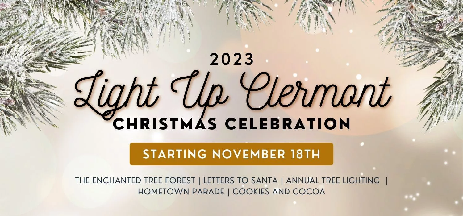 Light Up Clermont 2023 Christmas Celebration Created by Florida Hipster Blog.  Keep reading to find out more about things to do in Orlando for Christmas. 