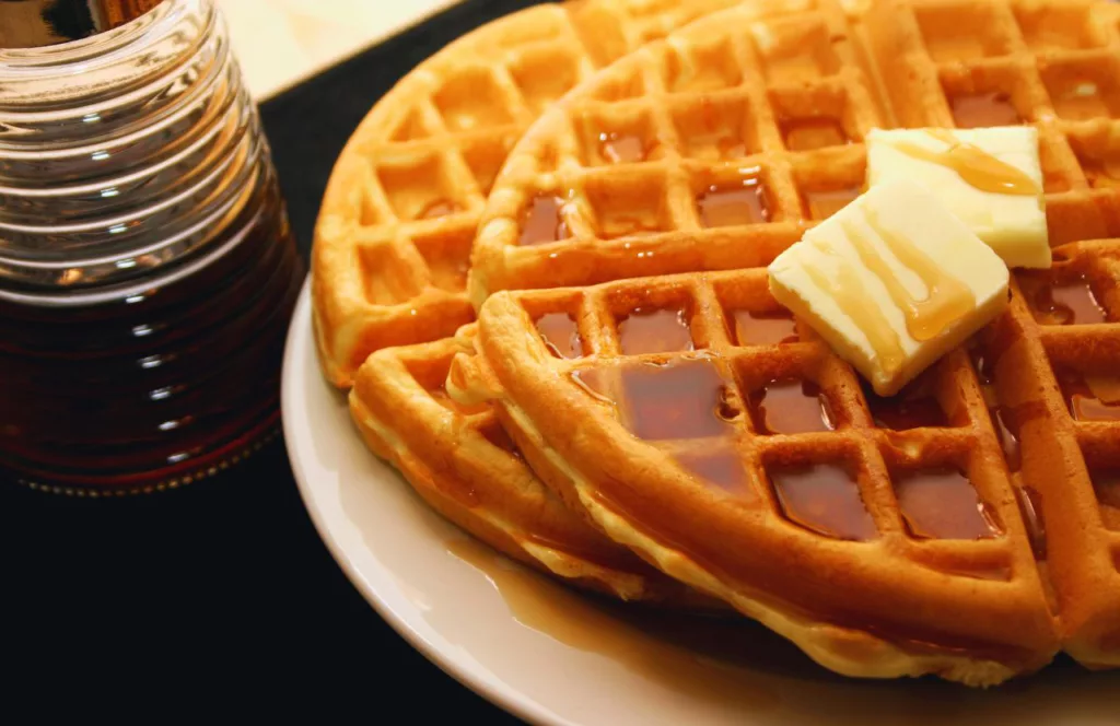 Waffles with syrup and butter. Keep reading to find out all you need to know about Holiday Inn and Suites International Drive South in Orlando.  