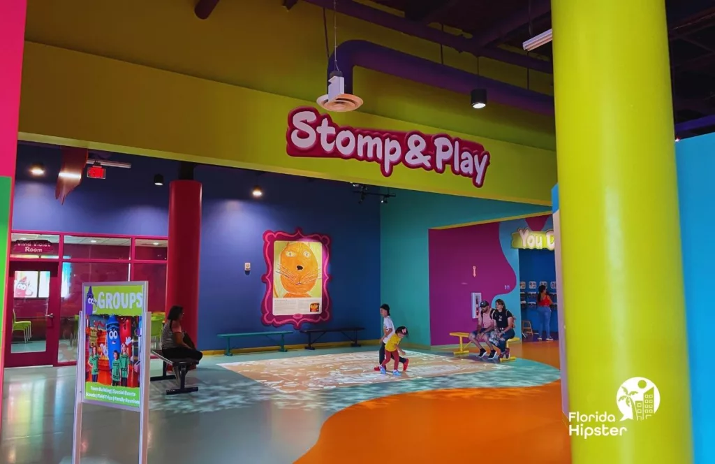 Crayola Experience Stomp and Play. Keep reading to learn more ideas for Orlando with toddlers. 