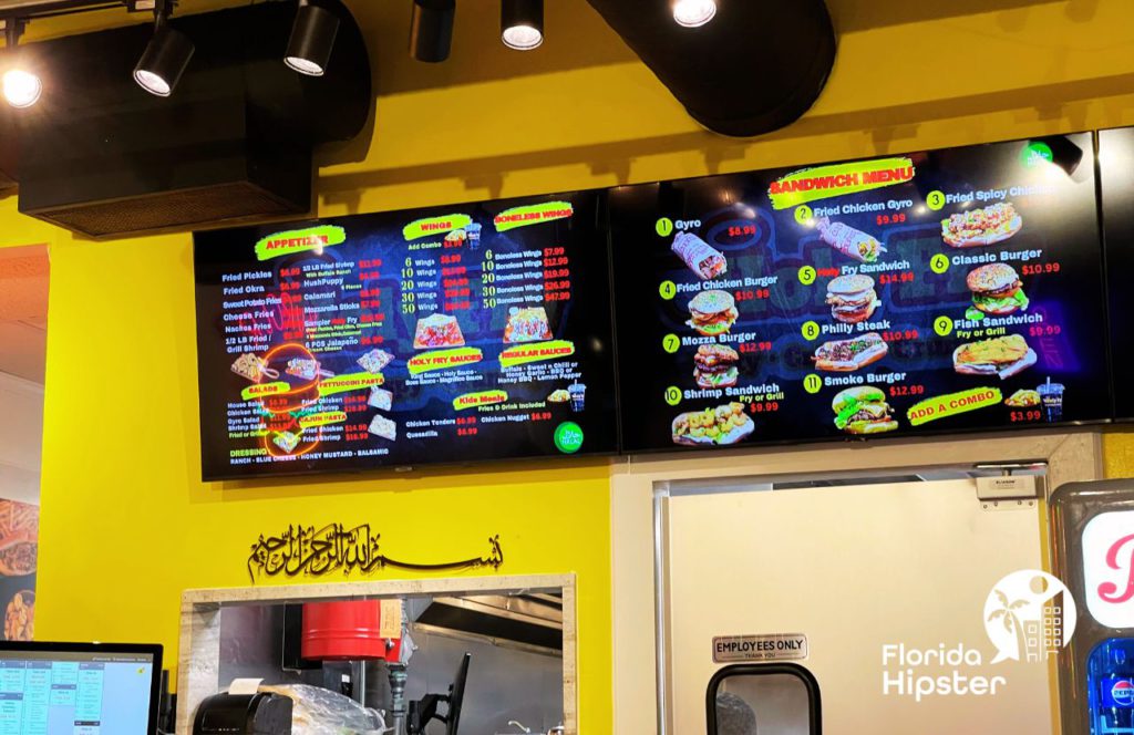 Holy Fry. One of the best restaurants to get lunch in Tampa, Florida menu