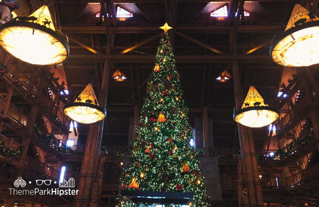 Disney-Wilderness-Lodge-at-Christmas-with-Large-Christmas-Tree.-One-of-the-best-things-to-Do-at-Disney-World-for-Christmas